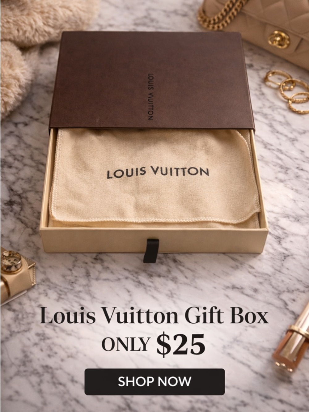 Louis Vuitton Chocolate Brown Box w/Dust bag